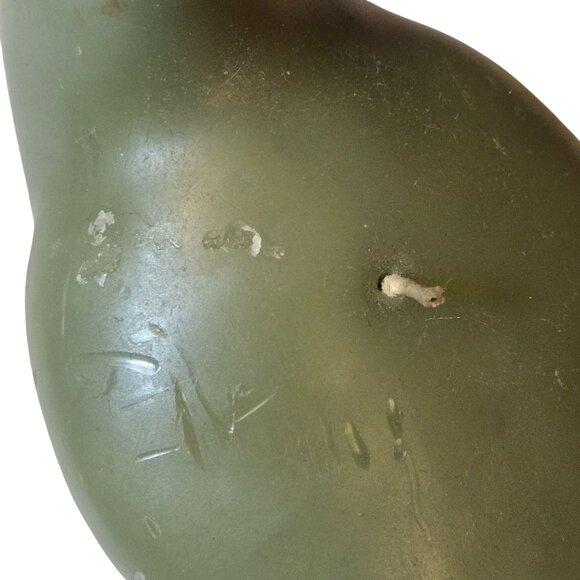 Vintage Dove Bird Candle Green Beaded Tail 1970s Wax Collectible - Picture 3 of 11